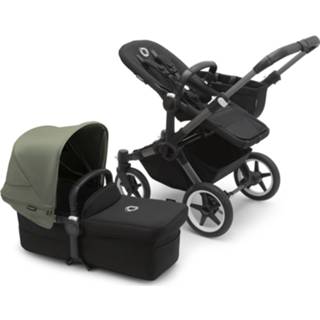 👉 Kinderwagen graphite zwart donkergroen active kinderen Bugaboo Donkey5 Mono - Graphite/Midnight Black Forest Green 2500001494191