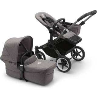 👉 Kinderwagen graphite grijs active kinderen Bugaboo Donkey5 Mono - Graphite/Grey Melange Grey 2500001494245