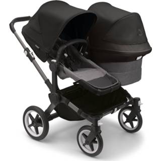 👉 Kinderwagen graphite grijs zwart active kinderen Bugaboo Donkey5 Duo - Graphite/Grey Melange Midnight Black 2500001494511