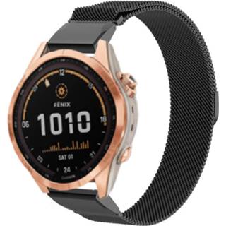 👉 Milanese band zwart Strap-it Garmin Fenix 7s (zwart) 8720626985148