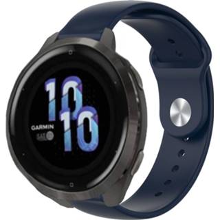 👉 Sportband blauw Strap-it Garmin Venu 2s sport bandje - 40mm donkerblauw 8720626980389