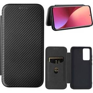 Flipcover zwart koolstofvezel Xiaomi 12 Pro Flip Cover - 5712580038445