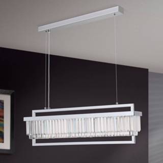 👉 Hanglamp chroom kristal-glasprisma's warmwit a+ LED Prism, langwerpig