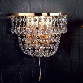 👉 Wandlamp helder goudkleurige kristal kristallen SHERATA