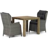 👉 Tuinset wicker bistro sets Half Round Grey grijs-antraciet Garden Collections Windsor/Bristol 90 cm dining 3-delig 7434246152149