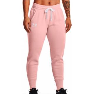 👉 Under Armour - Women's UA Rival Fleece Joggers - Trainingsbroek maat XXL - Regular, beige/roze