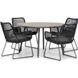 👉 Tuinset rope grijs-antraciet dining sets antracite Taste Athena/Matale 125 cm rond 5-delig 7434237137162