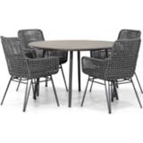 👉 Tuinset wicker antracite dining sets grijs-antraciet Taste Opera/Matale 125 cm rond 5-delig 7434235032001