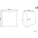 👉 Zwart wit Set van 2 Kussens Rendiermotief 45 x cm en SVEN 4251682270427