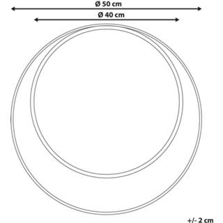 👉 Spiegel zwart metalen Ronde ø 50 cm AGDE 4251682270540