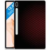 👉 Rood Samsung Galaxy Tab S7FE Hippe Hoes Geruit 8720632441591