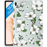 👉 Siliconen hoesje Samsung Galaxy Tab S7FE Dogwood Flowers 8720632700513