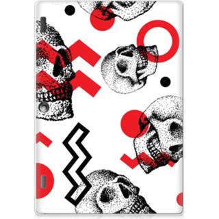 👉 Rood Tablet BackCover Lenovo Tab 10 | 2 A10-30 Skull Red 8720632702647