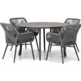 👉 Tuinset rope grijs-antraciet dining sets antracite Lifestyle Advance/Matale 125 cm rond 5-delig 7434229886825