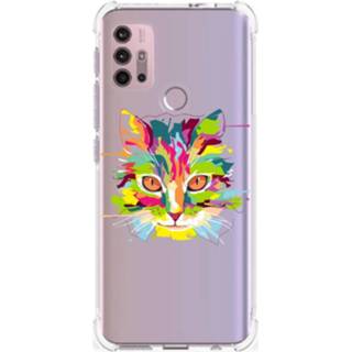 👉 Bumper hoesje Motorola Moto G30 | G20 G10 Stevig Cat Color 8720632933881