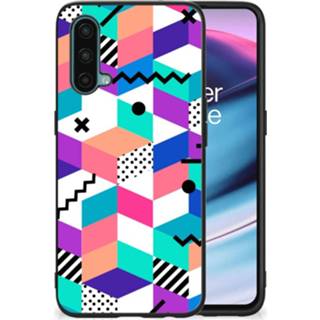 👉 Houten blok OnePlus Nord CE 5G Backcover Blokken Kleurrijk 8720632957290