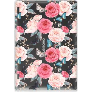 👉 Siliconen hoesje Lenovo Tab 10 | 2 A10-30 Butterfly Roses 8720632227201