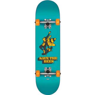 👉 Skateboard blauw Save The Bees Mid Blue 7.6