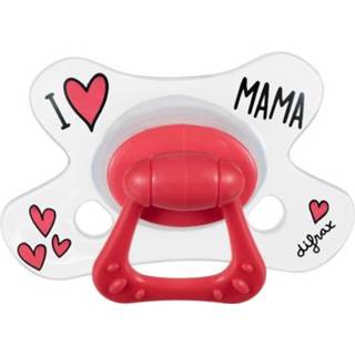 👉 Speen baby Difrax Fopspeen I Love Mama Natural 18+ Maanden 8711736556694