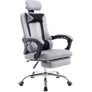 👉 Bureaustoel active grijs stof Hartola met voetensteun, 8720526157089