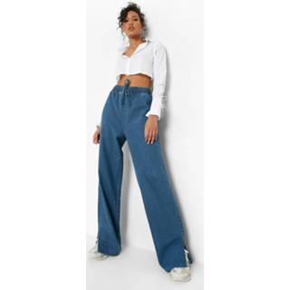 👉 Joggingbroek Tall Denim Wide Leg Met Split
