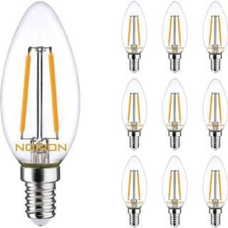 👉 Gloeilamp Voordeelpak 10x Noxion Lucent LED Kaars B35 E14 2.5W 822-827 250lm | Dimbaar - Vervanger voor 25W 8719157037181