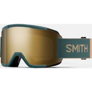 👉 Skibril groen goud unisex Smith Squad Middengroen/Goud