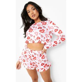 👉 Pyjama Petite Set Met Shorts Geplooide Zoom