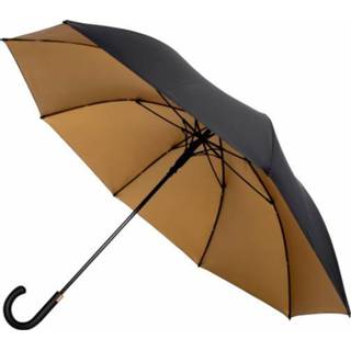 👉 Golf paraplu polyester goud zwart unisex rond volwassenen Falcone golfparaplu 93 x 120 cm zwart/goud 8713414817288