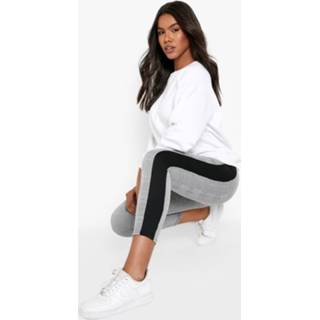 👉 Contrasterende Klein Geruite Jacquard Leggings, Black