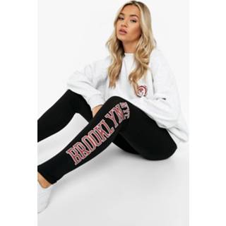 👉 Brooklyn Varsity Leggings Met Tekst, Black