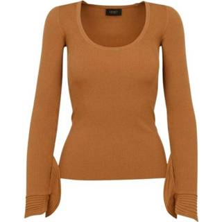 👉 L vrouwen bruin Maglia a coste