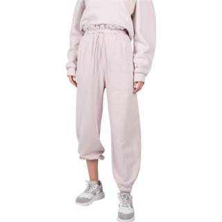 👉 Sweatpant m vrouwen roze Paperbag Sweatpants High Rise Relexed Leg fondant