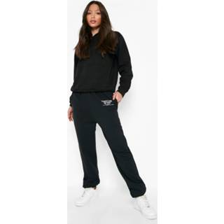 👉 Tall Gerecyclede Joggingbroek Met Opdruk, Black