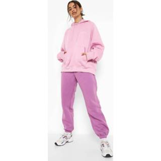 👉 Mix & Match Trainingspak Met Gekleurde Capuchon En Tekst, Pink