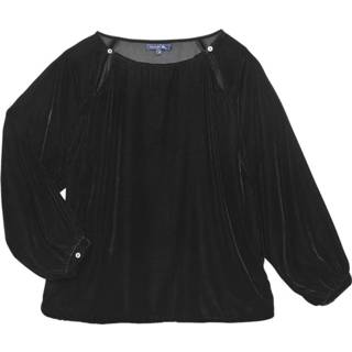 👉 Vrouwen zwart Blusa Terciopelo Abertura Sisas