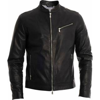 👉 Biker jacket male zwart Borghese