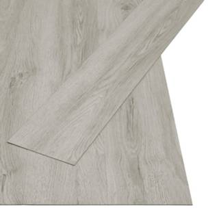 👉 Vloer plank PVC active grijs Vloerplanken zelfklevend 4,46 m² 3 mm lichtgrijs 8718475719359