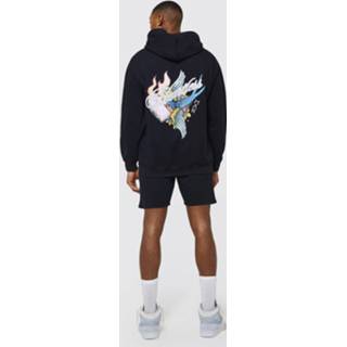 👉 Oversized Heartless Trainingspak Met Shorts, Black