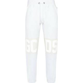 👉 M vrouwen wit Pantaloni tuta in cotone, con banda logo - W030600-01