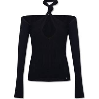 👉 Vrouwen zwart Mali top with tie neck