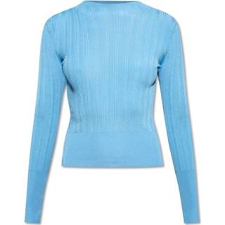 👉 L vrouwen blauw Ribbed top