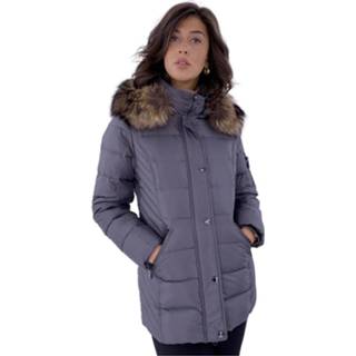 Downjacket vrouwen grijs 262-600A - Hood Down jacket