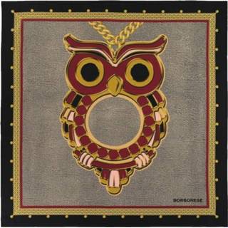 👉 Onesize vrouwen grijs Foulard Gufo 90x90