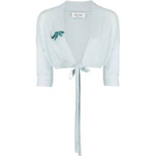 👉 Broche m vrouwen wit Chaqueta corta de punto con