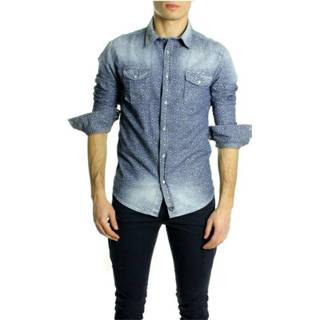 👉 L male blauw Camisa Canny Vaquera Estampada