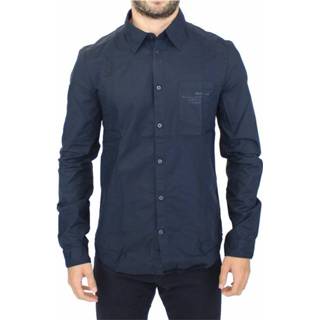 👉 Shirt lange mouw XL male blauw Casual Long Sleeve