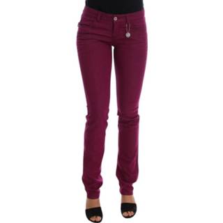 👉 Spijkerbroek vrouwen paars Cotton Stretch Slim Denim Jeans