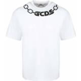 👉 Print T-shirt XS male wit Chain