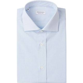 👉 Shirt male blauw Check Motif